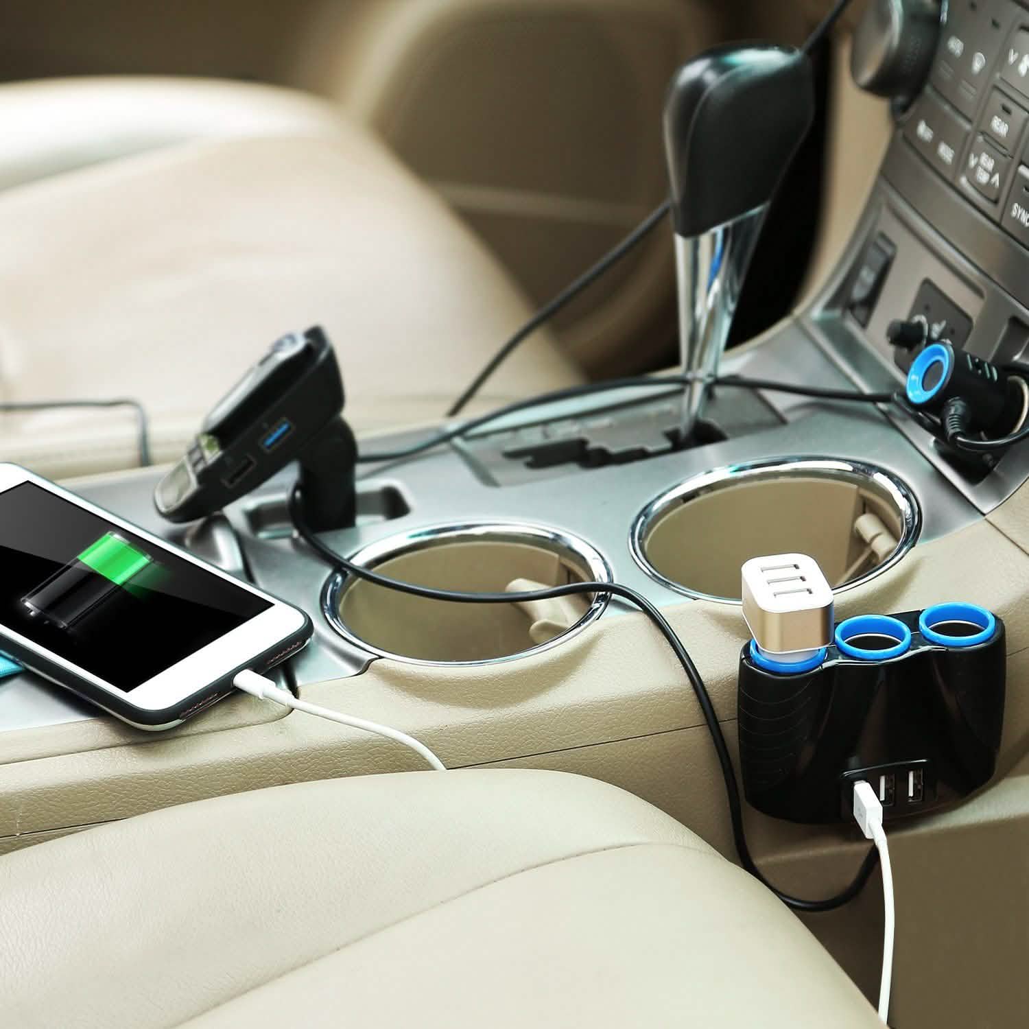 3-Socket Car Cigarette Lighter Splitter