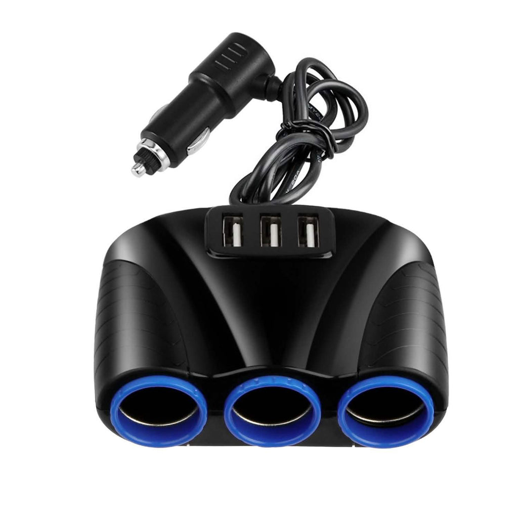 3-Socket Car Cigarette Lighter Splitter