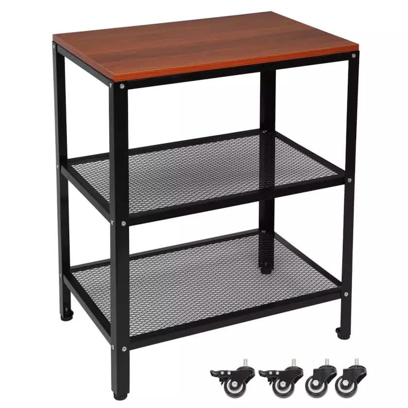 3-Tier Kitchen Microwave Cart Standing Bakers Rack Storage Cart