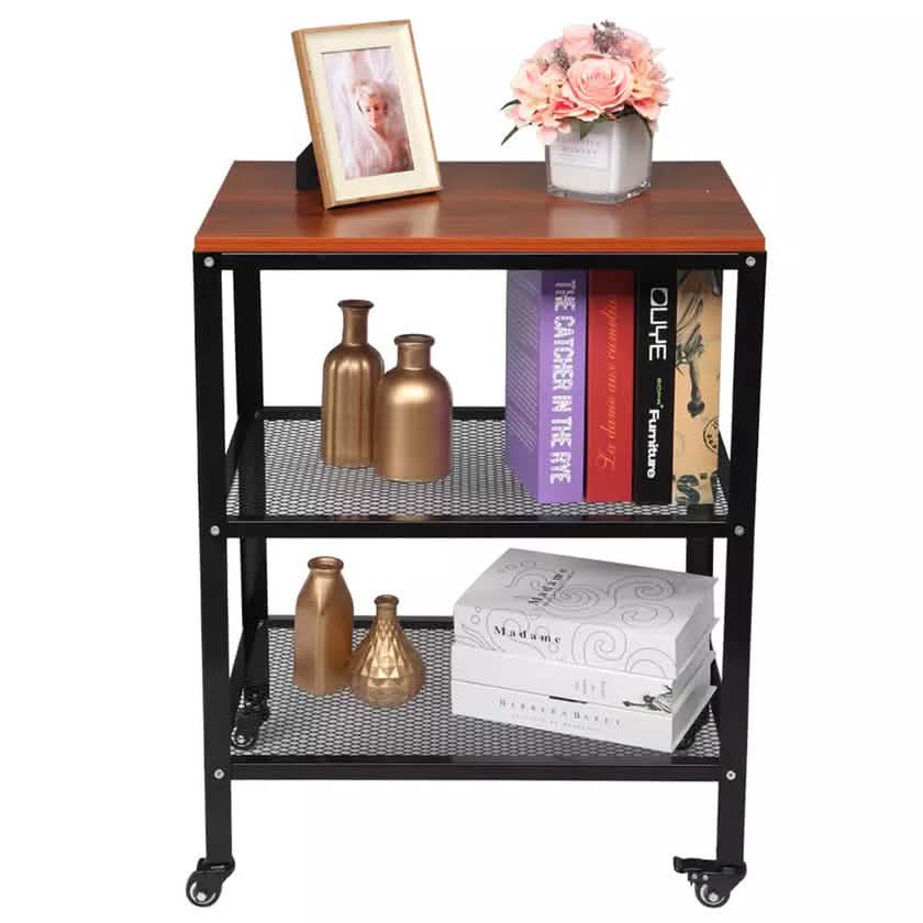 3-Tier Kitchen Microwave Cart Standing Bakers Rack Storage Cart