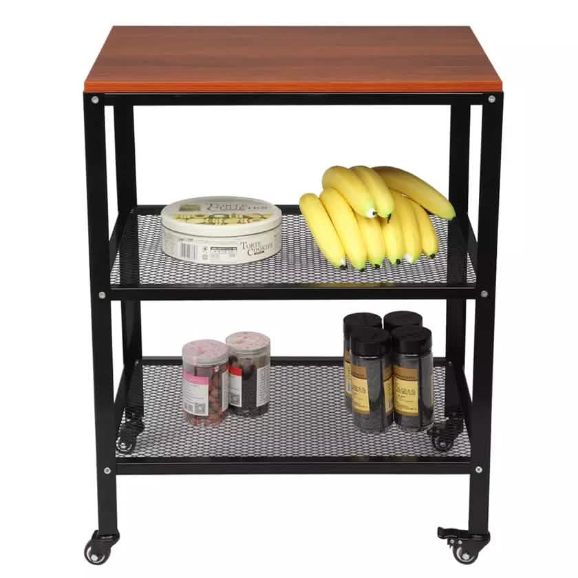 3-Tier Kitchen Microwave Cart Standing Bakers Rack Storage Cart