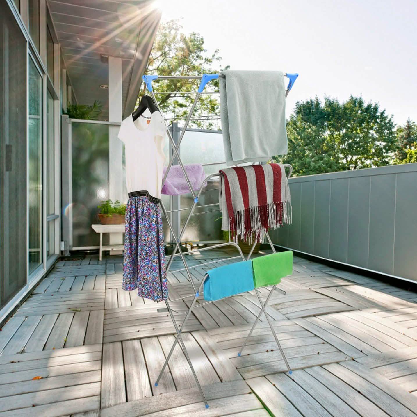3 Tier Laundry Rack Foldable Clothes Drying Rack