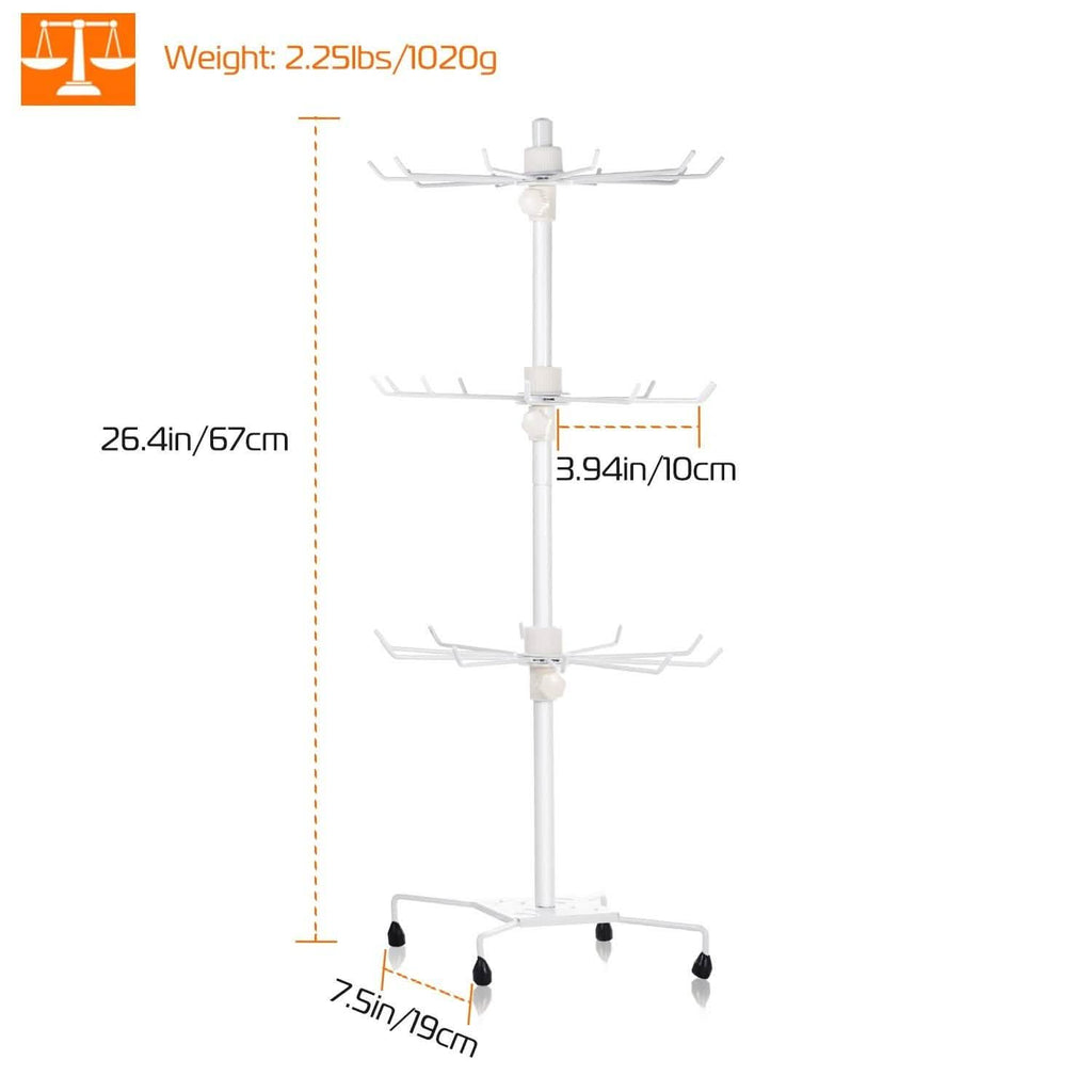 3-Tier Metal Jewelry Rack 30-Hook Necklaces Bracelets Display Stand