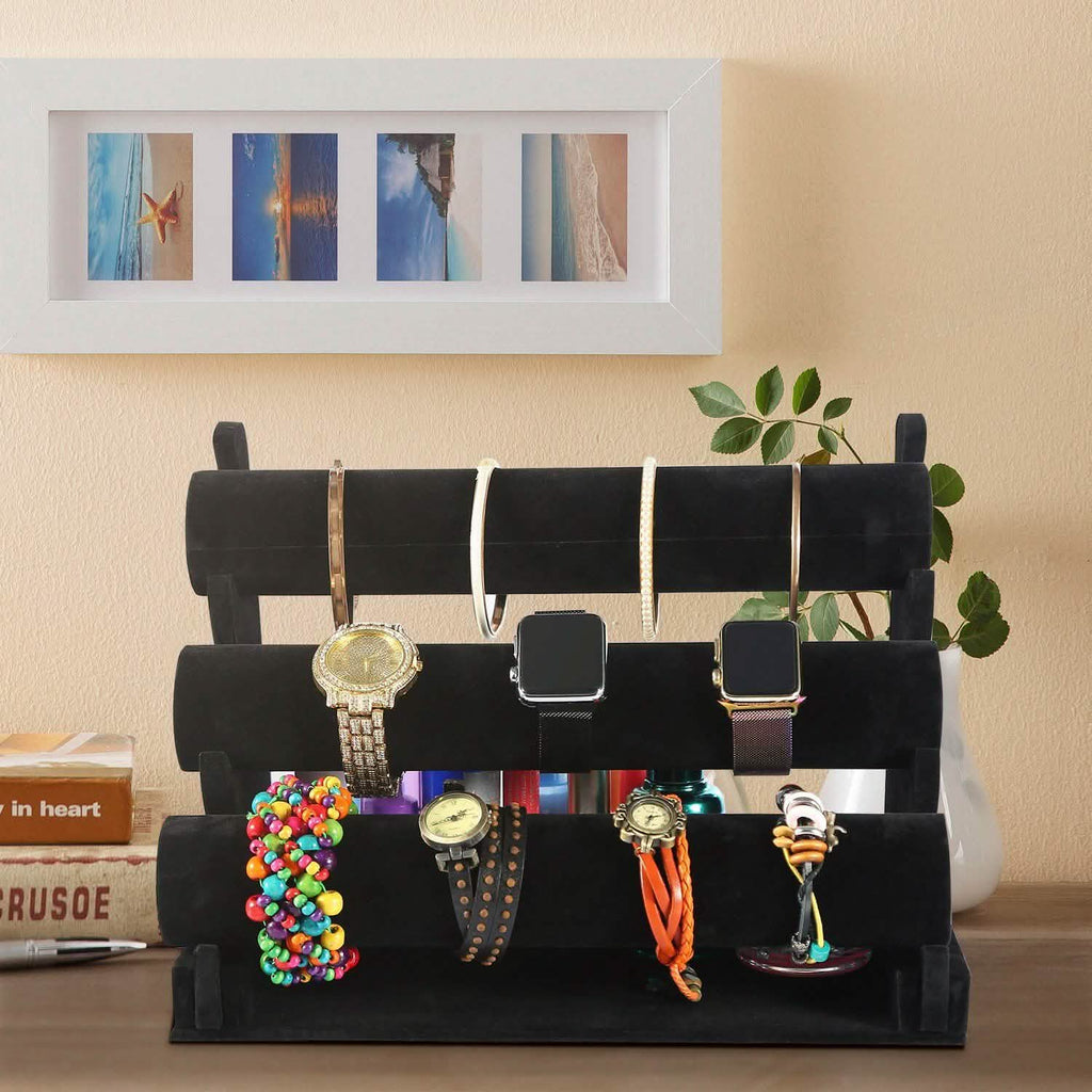 3-Tier Velvet Jewelry Stand