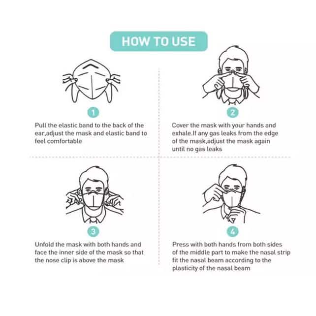 30-Pack: KN95 Face Masks with Multi Layer Breathable Fabric and Elastic Ear Loops