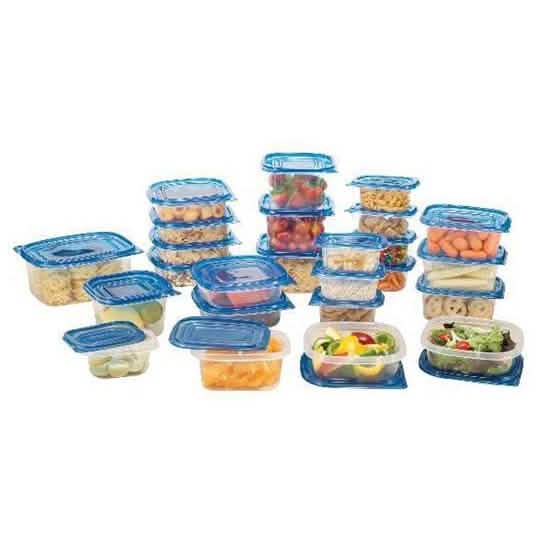 30-Piece Set: Food Storage Set with Blue Lids