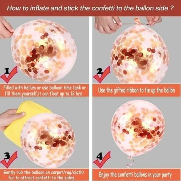 30-Pieces: Colorful Paper Latex Balloon Party Supplies