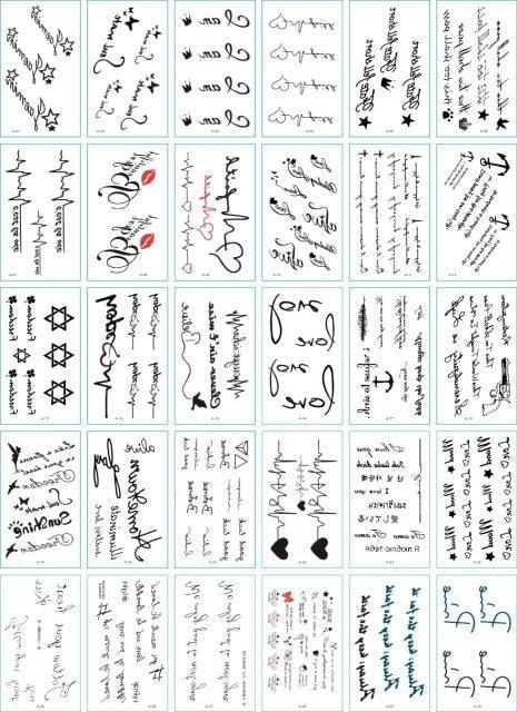 30 Pieces/set Small Luxury Temporary Tattoo Sticker Colorful Drawing Flower Cute Body Tatoo For Kids Adults