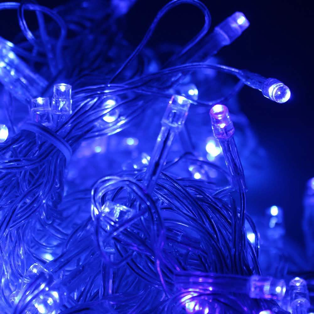 300 LED Blue Fairy String Light Curtain Light with Controller