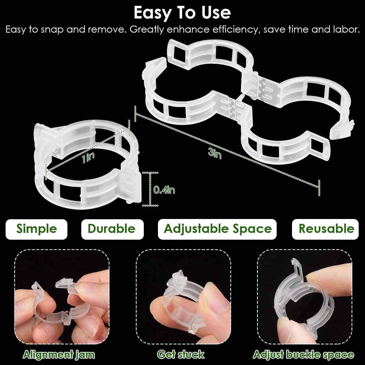 300-Pieces: Garden Plant Support Clips