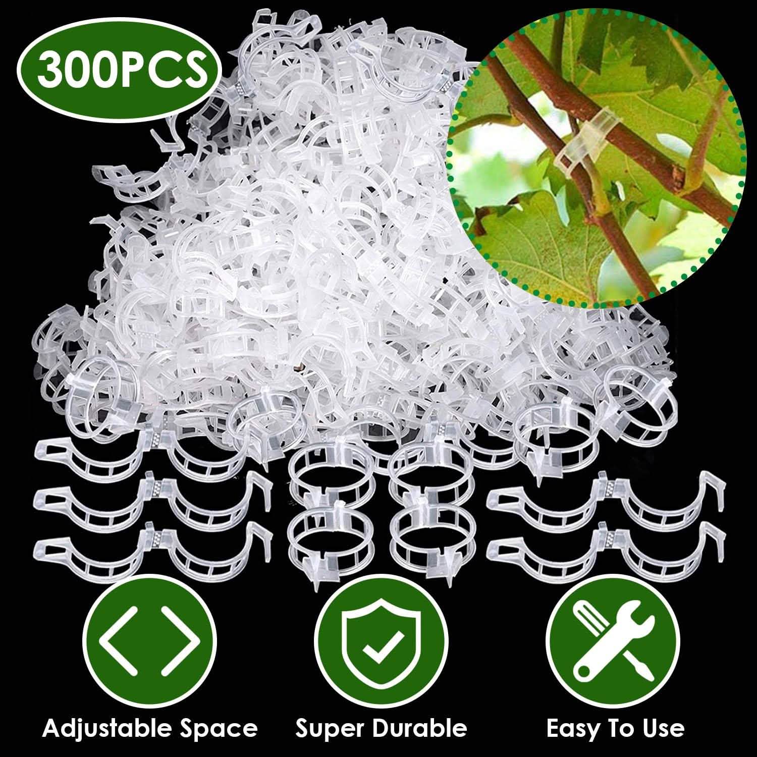 300-Pieces: Garden Plant Support Clips