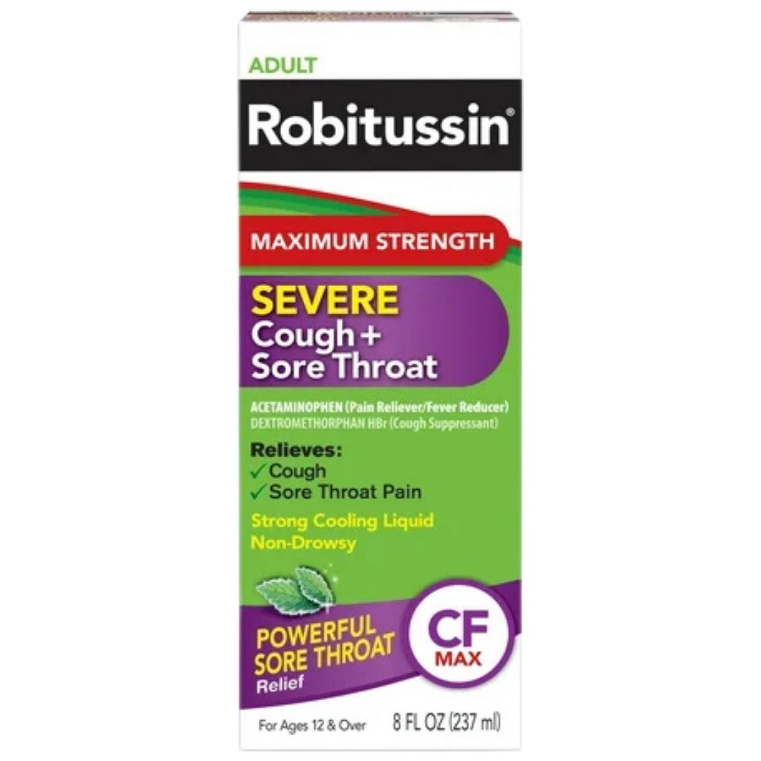 Robitussin Severe Multi-Symptom Cough, Cold & Flu Relief Max Strength (8oz)