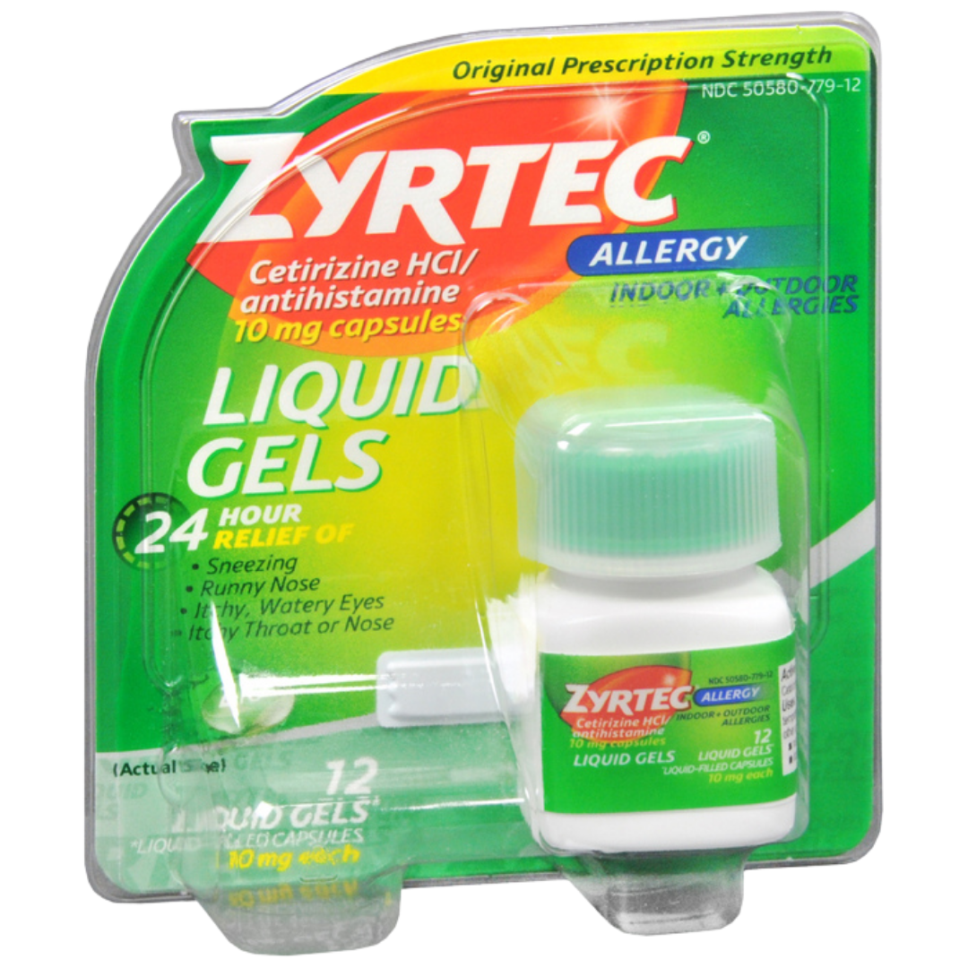 Zyrtec Allergy Relief 10mg Liquid Gels (12 Count)