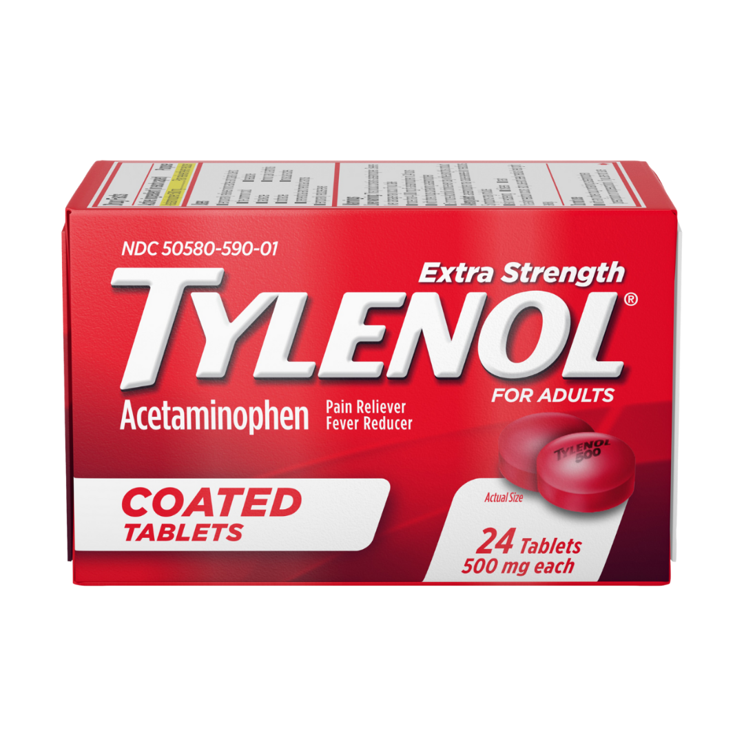 Tylenol Extra Strength Acetaminophen Coated Tablets 500mg (24 ct)