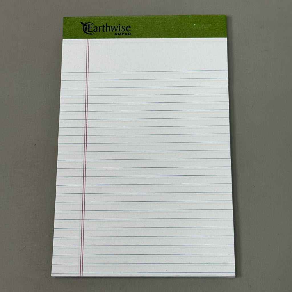 EARTH WISE (6 PACK) Perforated Sheets Writing Pads Medium Ruled 40 Sheets 40112R