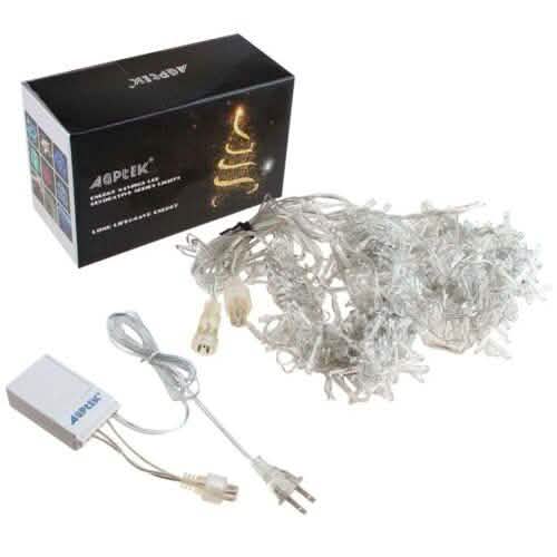300LED Pink Fairy Curtain String Lights with Controller