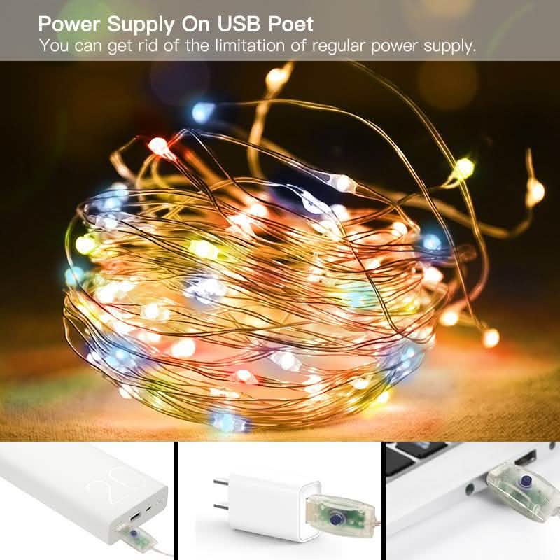 300LED USB RGB Color Waterproof String Lights with Remote Control