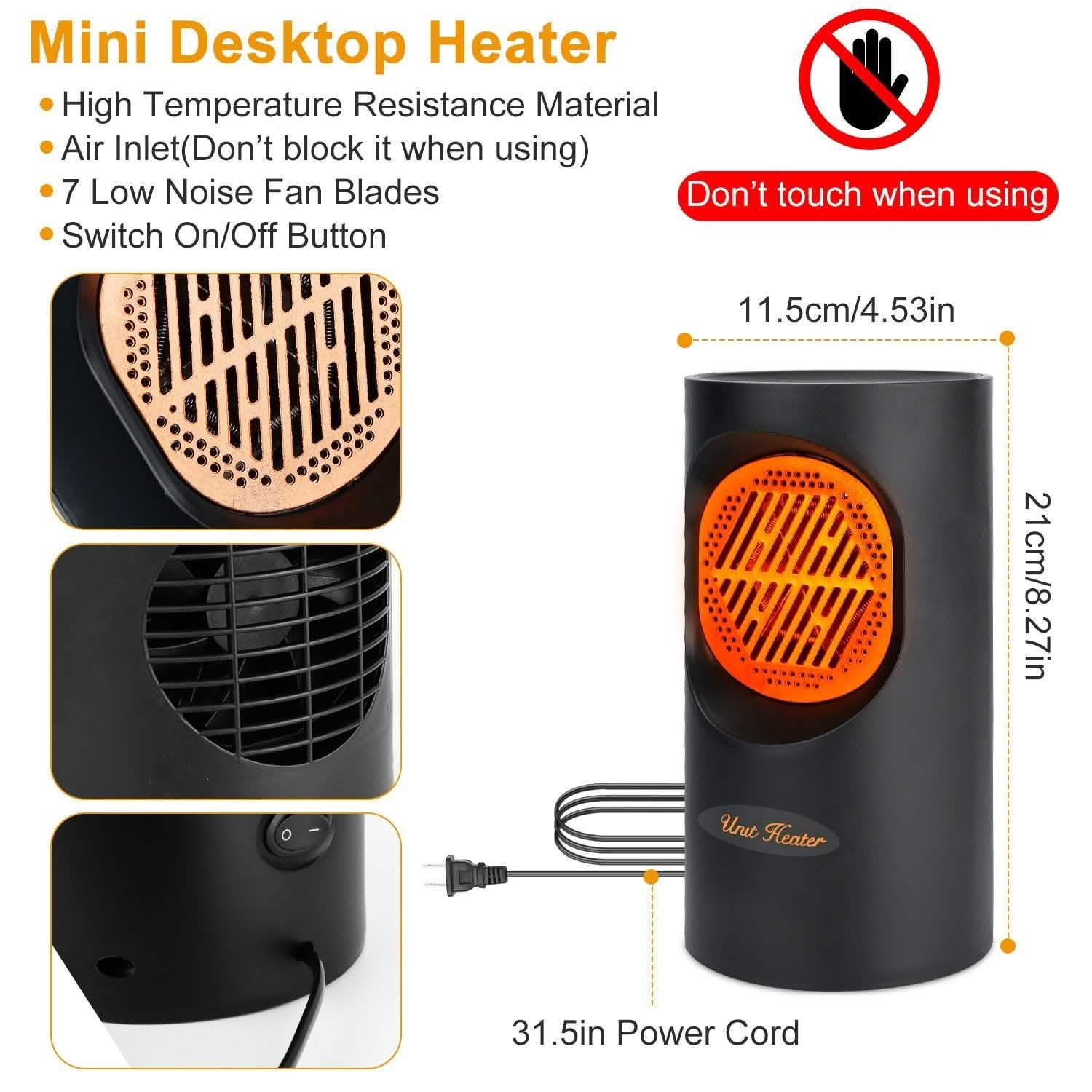 300W Portable Electric Mini Heater