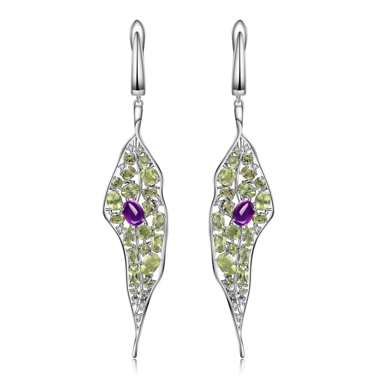 Jewelry Design 925 Silver Personalized Jewelry Ring Amethyst Peridot