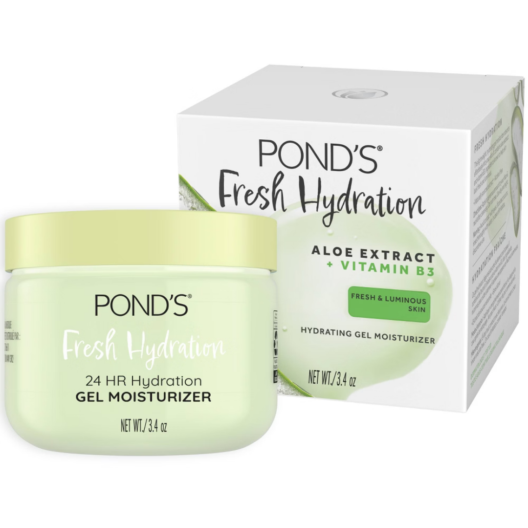 Pond's Fresh Hydration Gel Moisturizer Aloe Extract + Vitamin B3 (3.4oz)