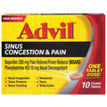 Advil Sinus Congestion & Pain Relief Coated Tablets (10 ct)