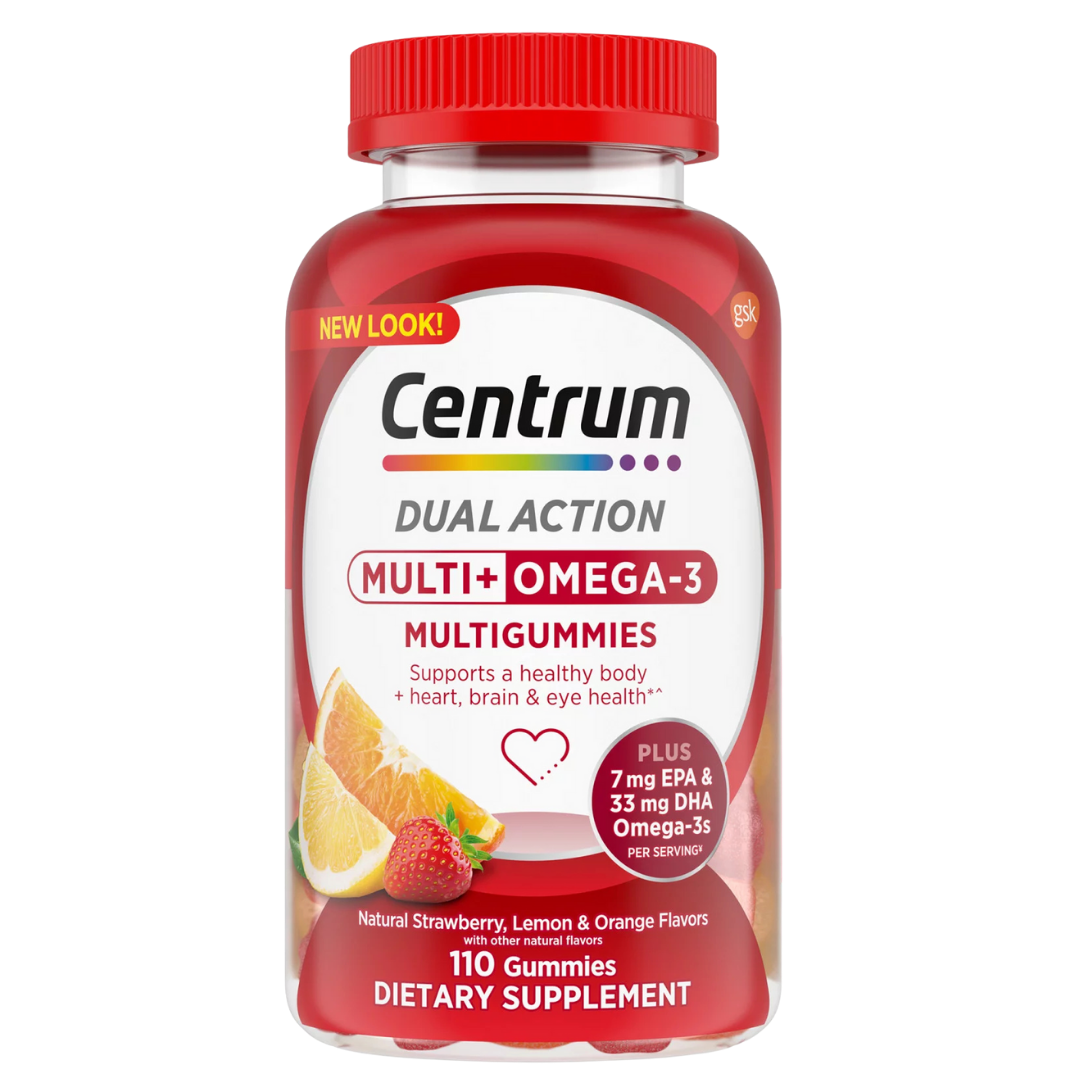 Centrum Dual Action Multi + Omega-3 Multigummies (110 ct)