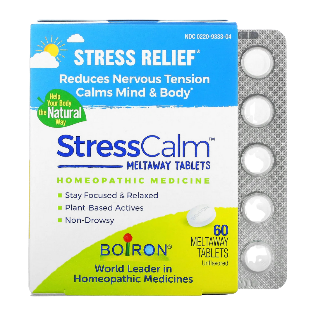 Boiron StressCalm Meltaway Tablets for Stress Relief (60 ct)