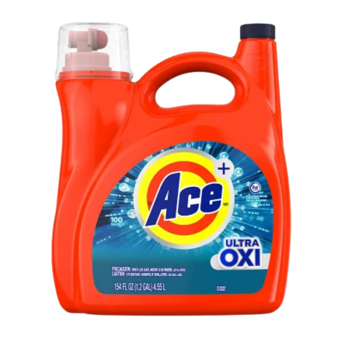 Ace HE Ultra Oxi Liquid Laundry Detergent (154oz)