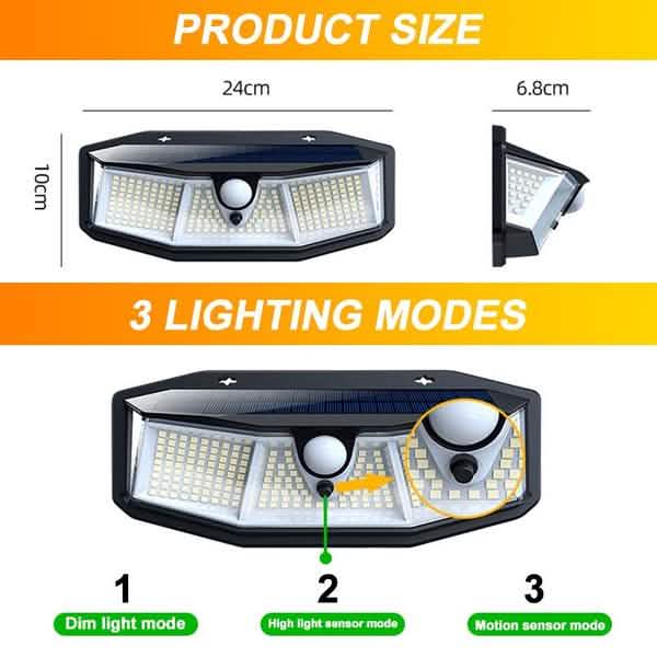 308 LED Solar Outdoor Lights