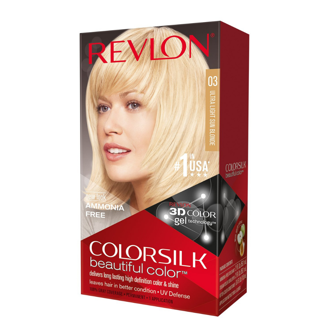 Revlon Colorsilk Beautiful Color Permanent Hair Dye #03 Ultra Light Sun Blonde