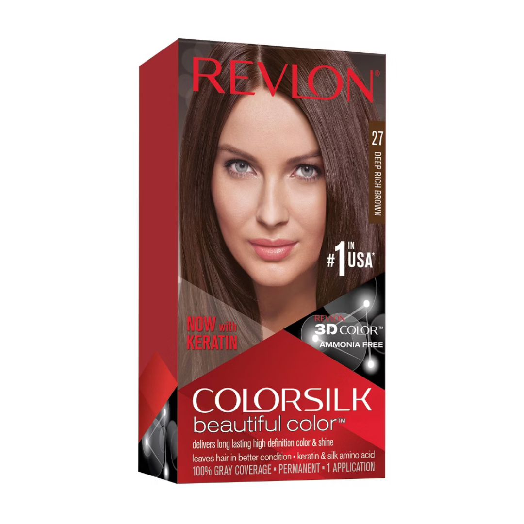 Revlon Colorsilk Beautiful Color Permanent Hair Dye #27 Deep Rich Brown