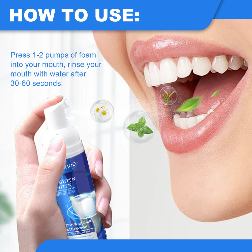 Teeth Whitening Mouthwash, Teeth Cleaning Teeth Yellow Stains Tartar Beauty Teeth Fresh Breath Oral Care