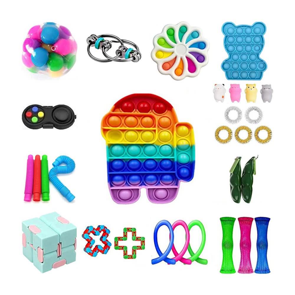 31-Piece: Fidget Sensory Toy Set - Stress Relief for Kids and Adults