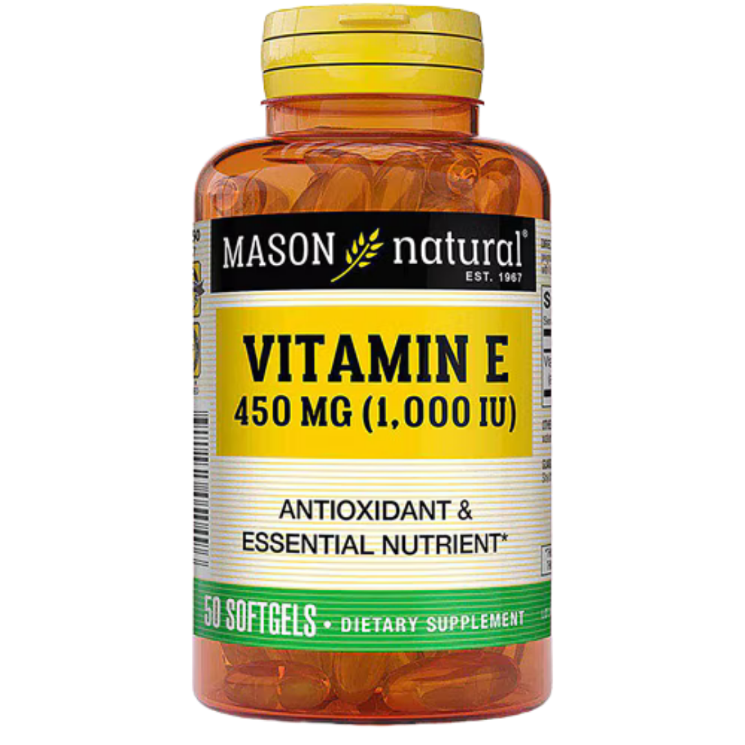 Mason Natural Vitamin E 1000 IU (450 mg) Antioxidant Softgels (50 ct)