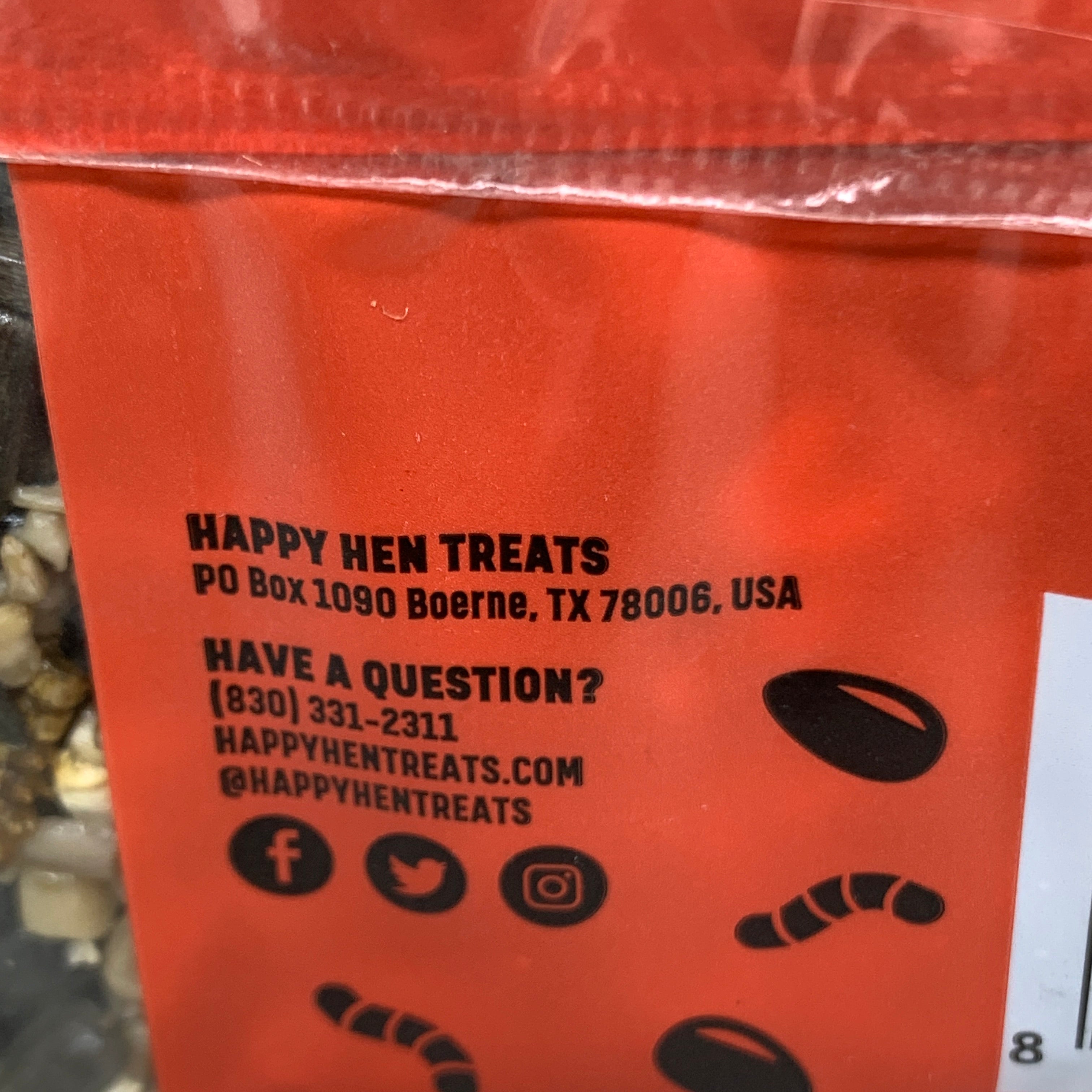HAPPY HEN (3 PACK) Treat Square Mealworm & Seed 6 oz 855297003407