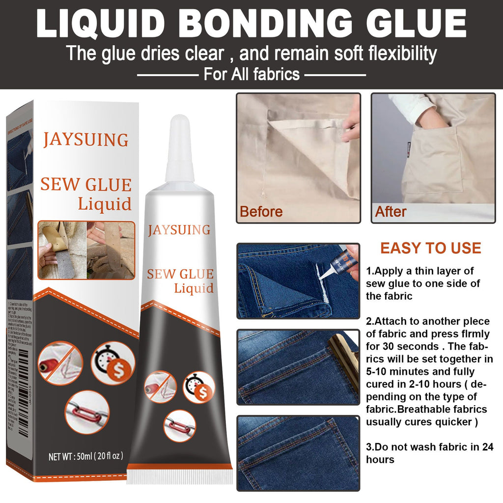 Fabric Sewing Glue, Fabric Sewing Rubber Shoe Pad Clothes Jeans Torn Repair Fabric Glue