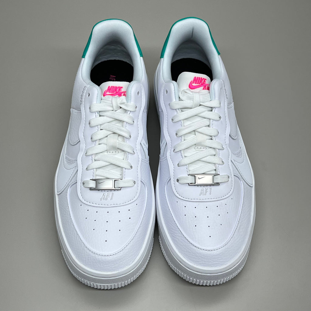 NIKE Air Force 1 PLT.AF.ORM Tapered Toe Sz Women's 8.5 White/Pink/Blue FN7180-100