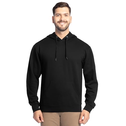 Fruit of the Loom mens Eversoft Fleece Sweatshirts & Hoodies Shirt, Pullover - Black, Large US