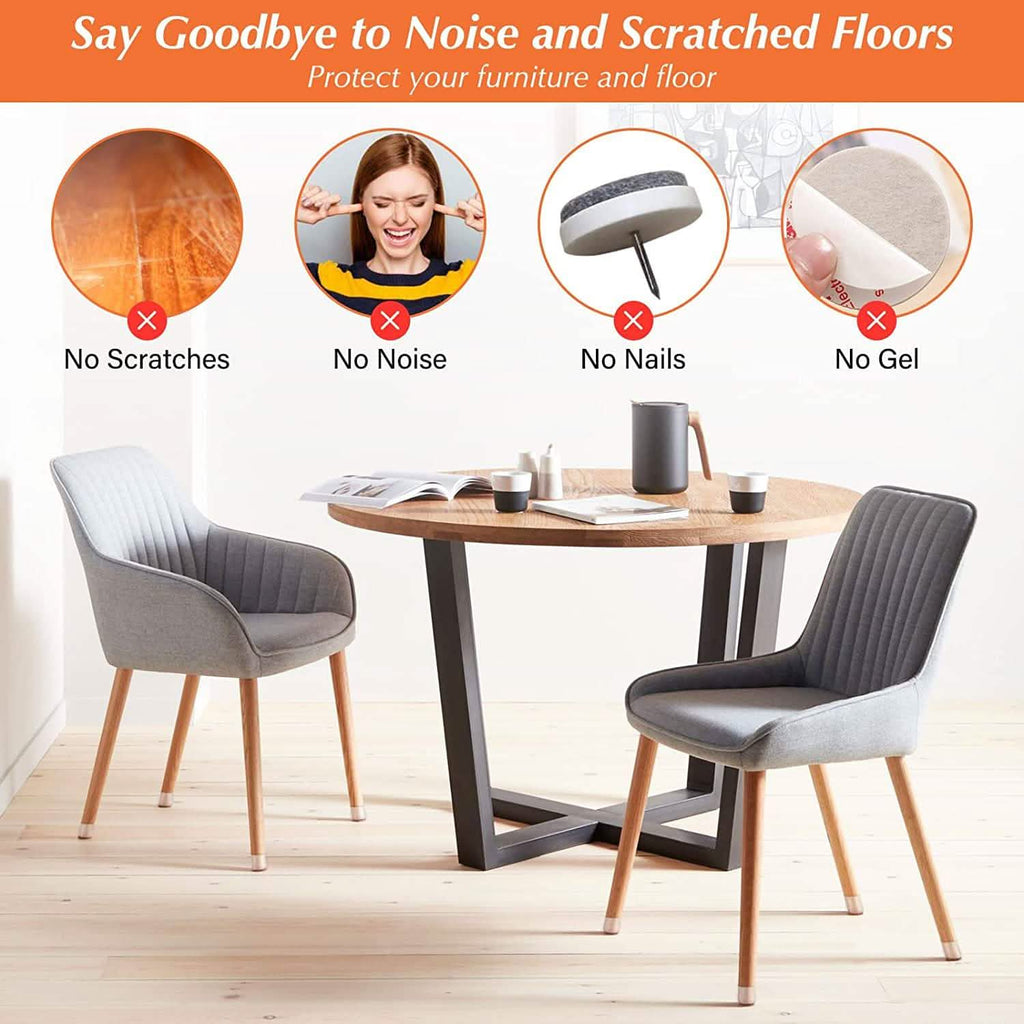 32-Piece: Clear Chair Leg Floor Protectors
