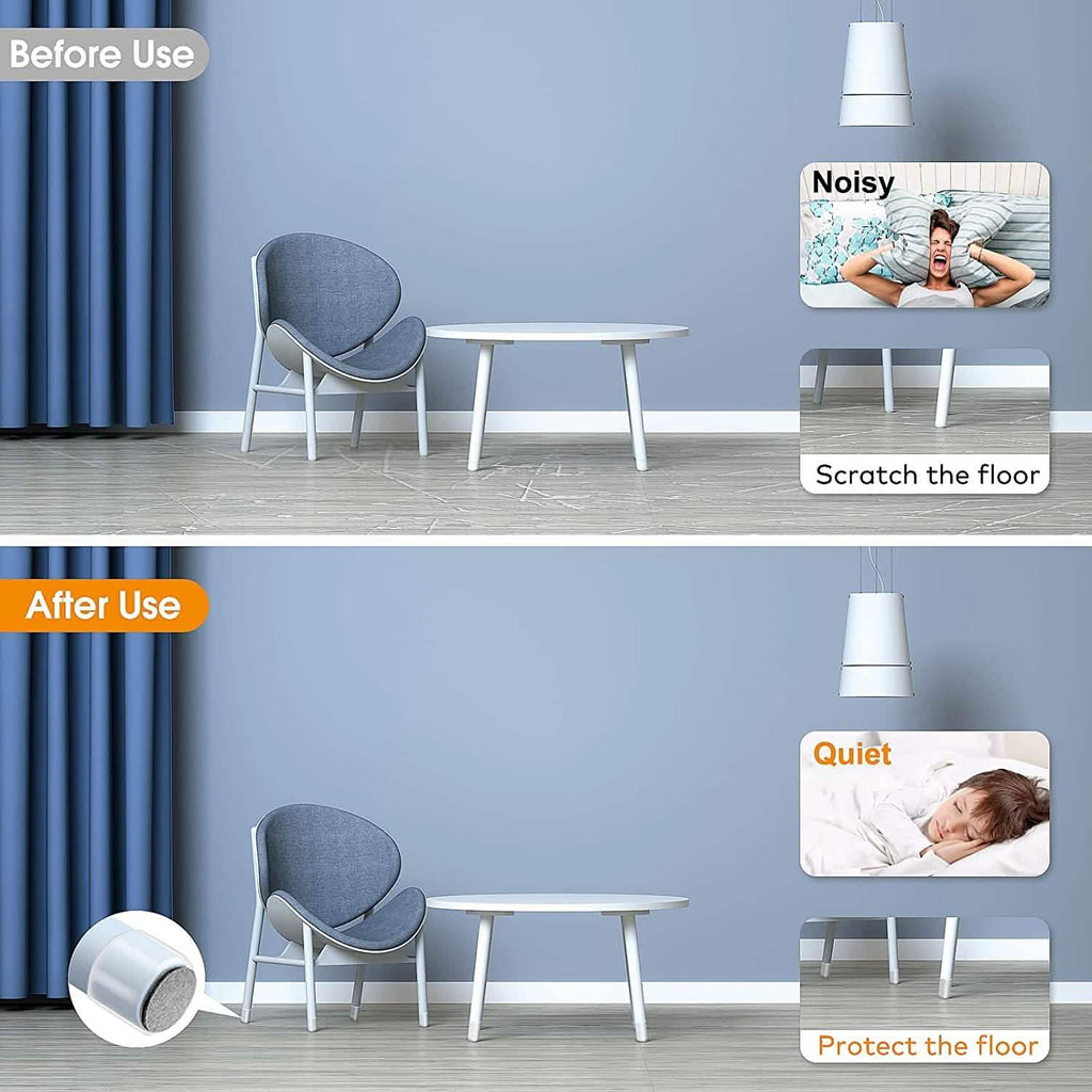 32-Piece: Clear Chair Leg Floor Protectors