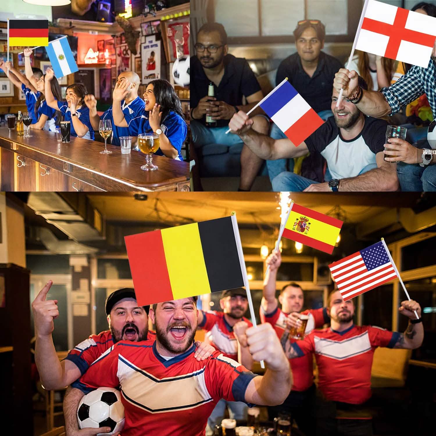 32-Pieces: World Cup 2022 Participating National Teams Flags