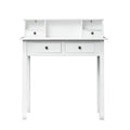 32" Wooden Secretary Desk Bedroom Small Dresser with 4 Storage Drawers