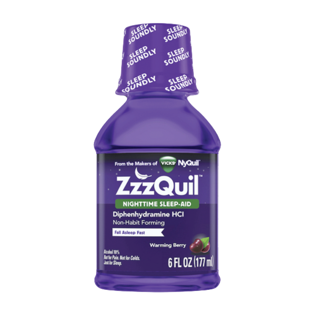 Vicks ZzzQuil Nighttime Sleep-Aid Liquid Warming Berry (6oz)