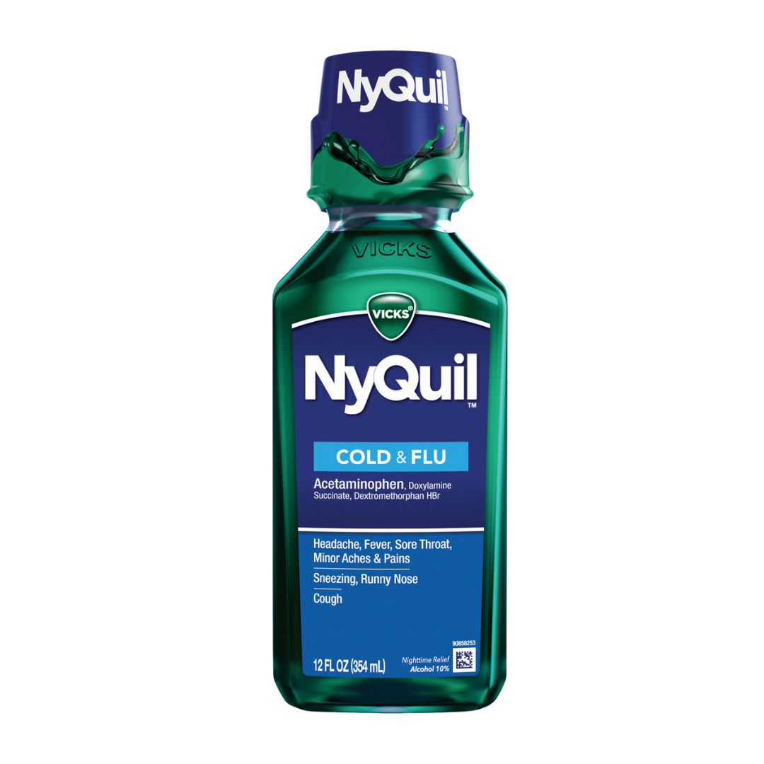 Vicks NyQuil Cold & Flu Relief Liquid (12oz)
