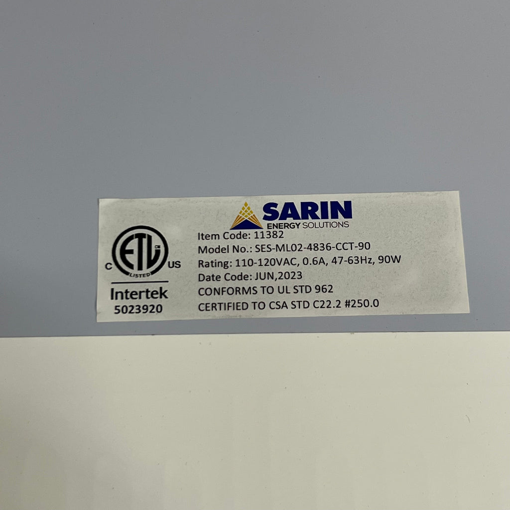 SARIN LIGHTING LED Tempered Bathroom Mirror w/ BackLit Anti-fog  48”x36” 11382
