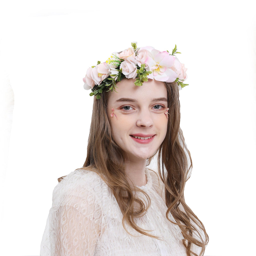 Hawaiian Vacation Wreath Headwear Beautiful Bridal Hairbands Wedding Hair Accessories Headwear Wreath
