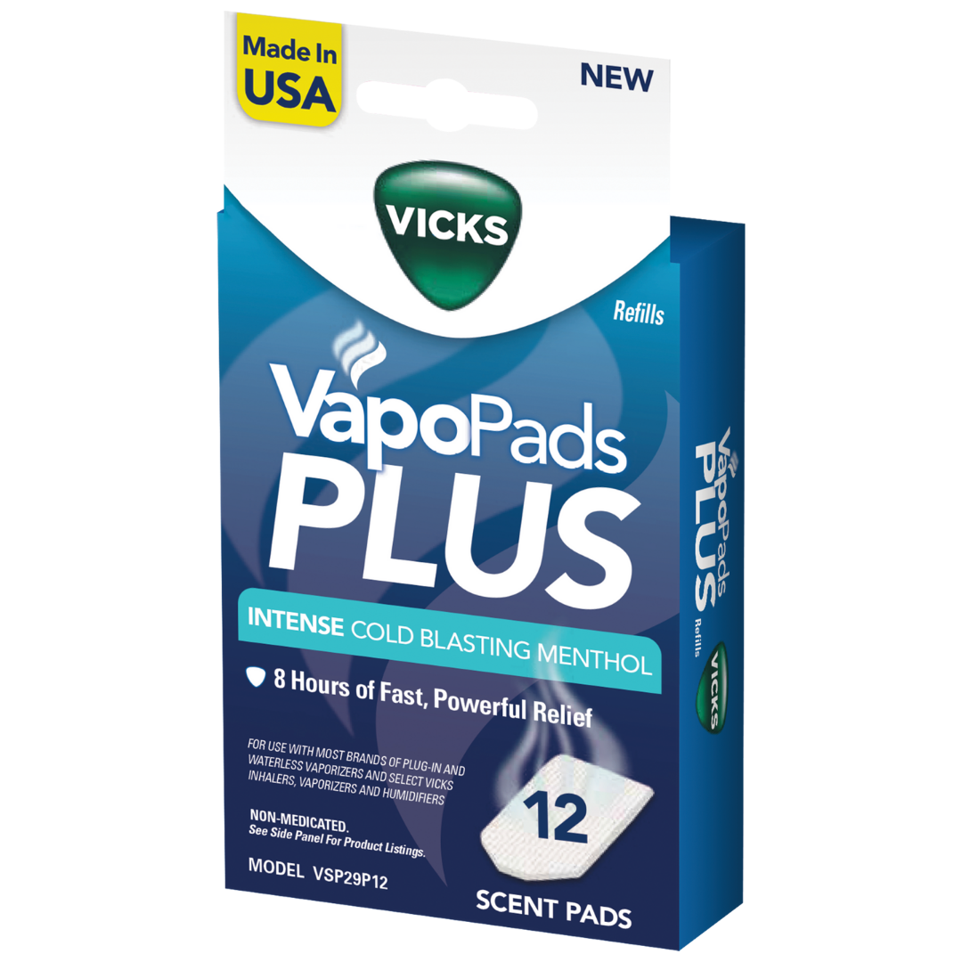 Vicks VapoPads Plus Intense Cold Blasting Menthol (12 Pads)