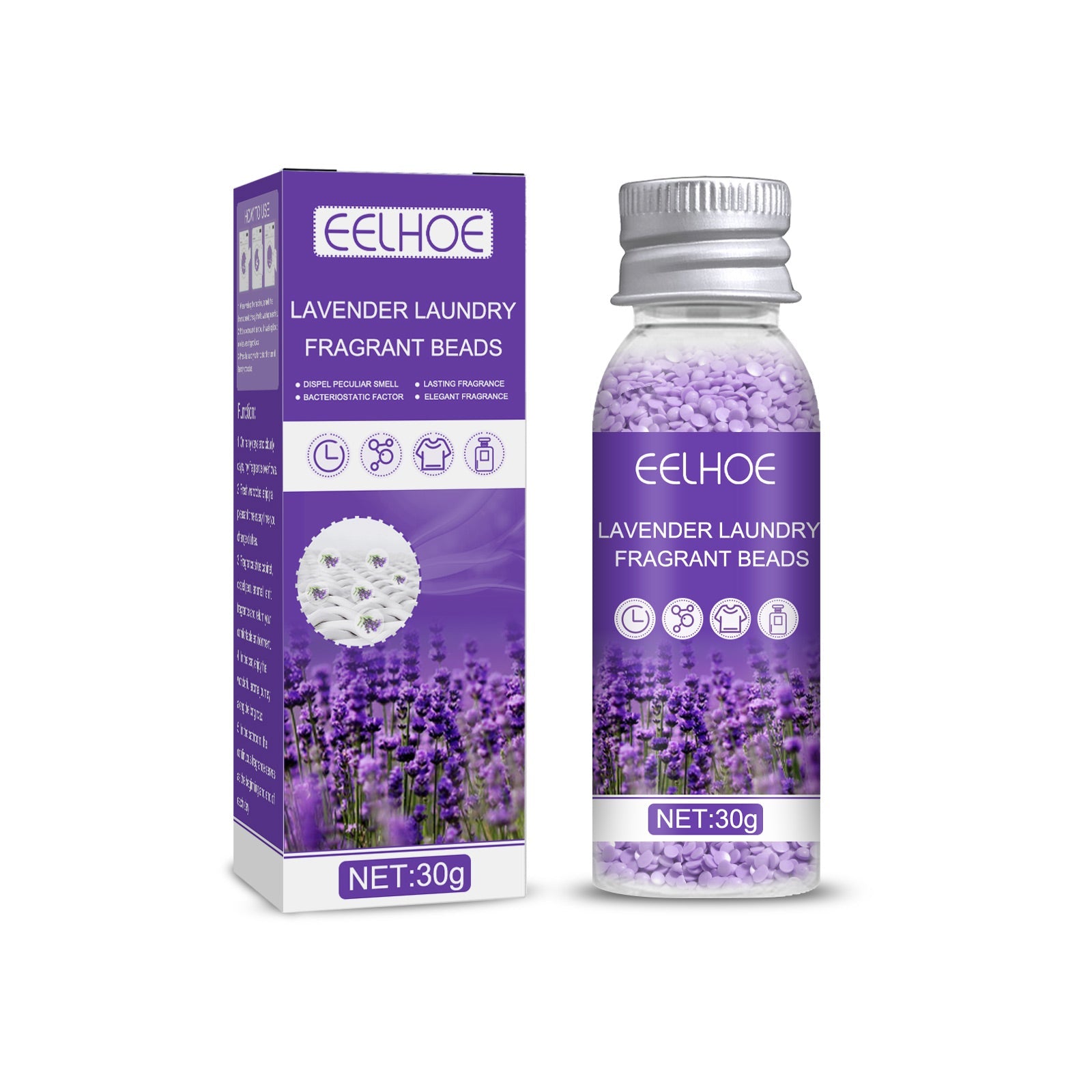 Lavender Laundry Perfume Beads, Laundry Decontamination Protective Clothing Soft Lasting Fragrance Beads