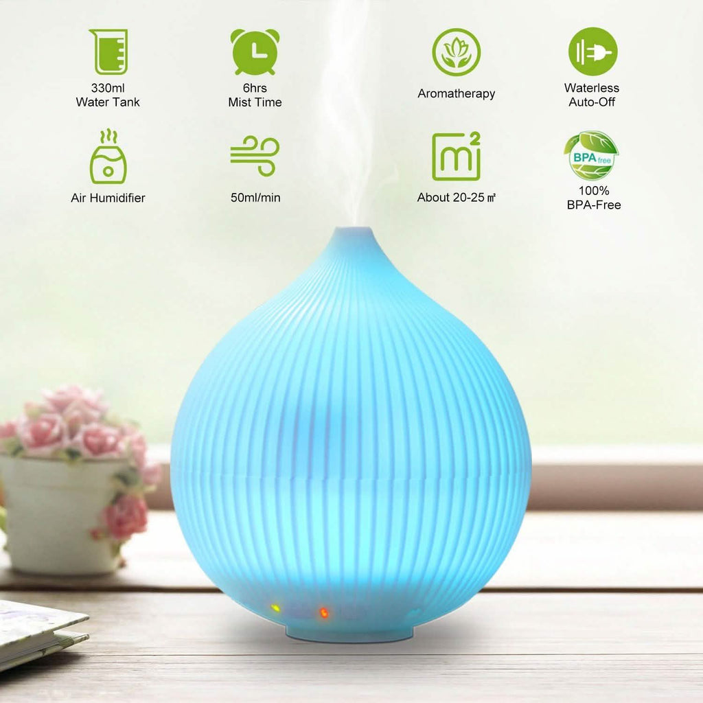 330ml Cool Mist Humidifier with 7 Color LED Lights