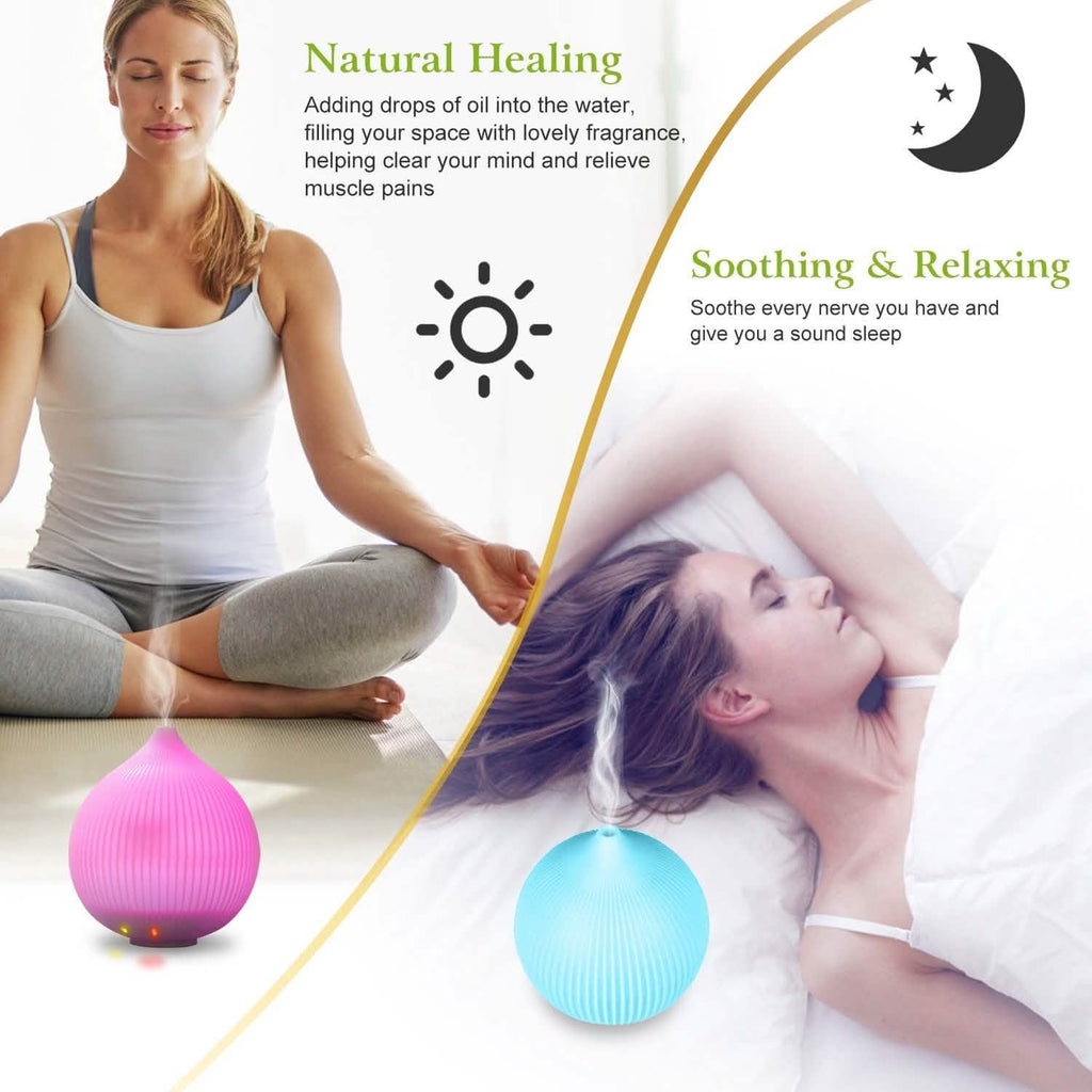330ml Cool Mist Humidifier with 7 Color LED Lights